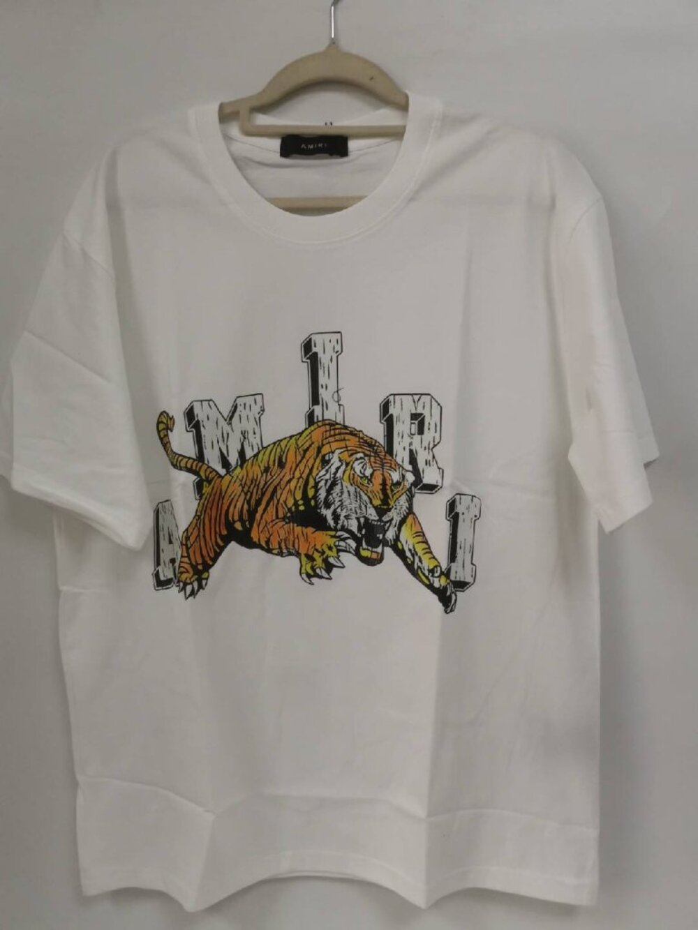 AMIRI New Summer Short Sleeve T-Shirt with Tiger Print Loose Casual Unisex